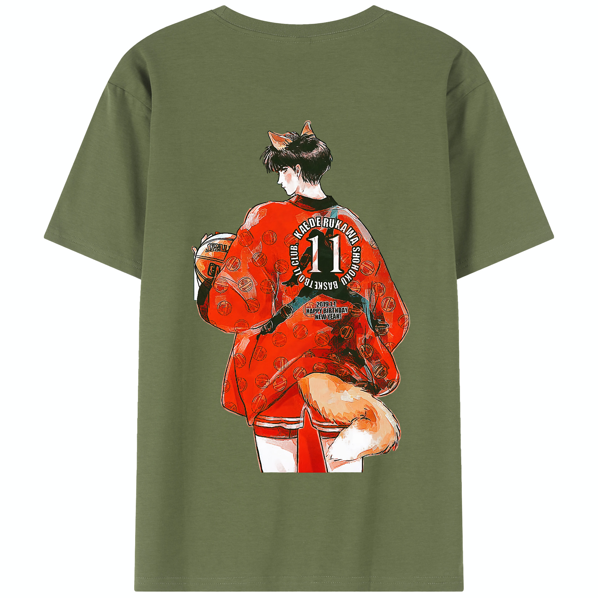 SLAM DUNK／スラムダンク 綿100％半袖Tシャツ（背面プリント）